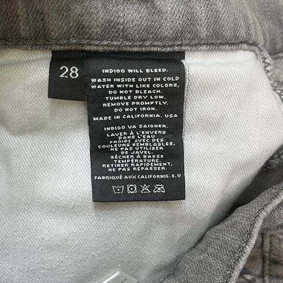 J Brand Denim Cut Off Shorts Womens Size 28 Gray Distressed Frayed Hem Festival - Picture 8 of 11